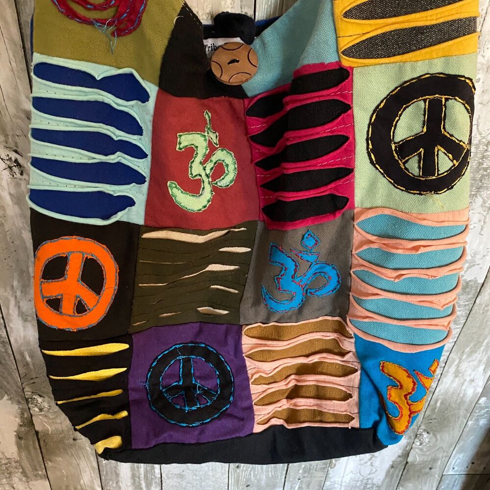 Tribe Azure boho om patchwork crossbody bag
